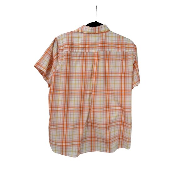 Land's End Button Up Shirt‎ Top Womens Size 18P Plaid Cowboy Cowgirl Western - Picture 8 of 8